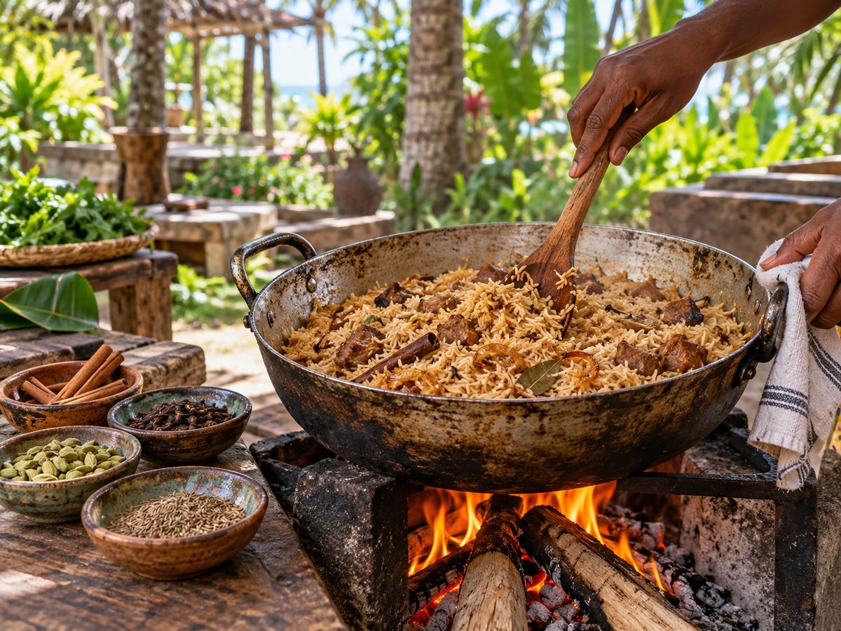 Outdoor Swahili cooking class